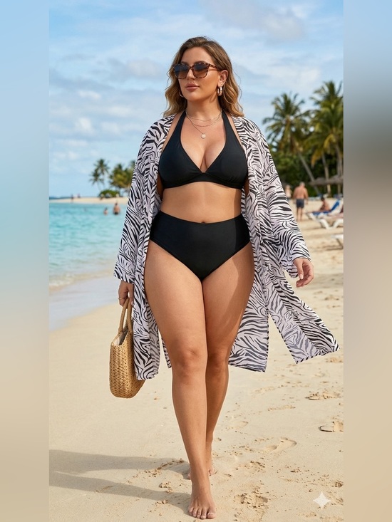 Xhilaration Other - Xhilaration Zebra Print Kimono Cardigan Coverup L/XL